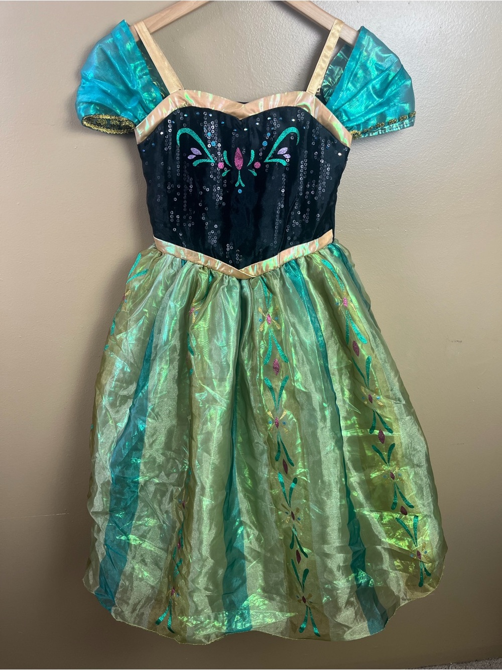 Disney Store Frozen Anna Coronation Dress Costume Size Girls 7/8
